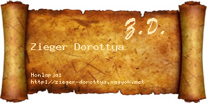 Zieger Dorottya névjegykártya